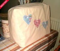 sewing machine cover - rosali hearts