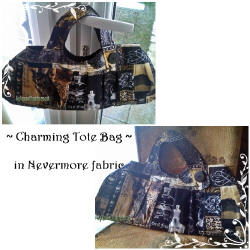 charming tote bag - nevermore fabric