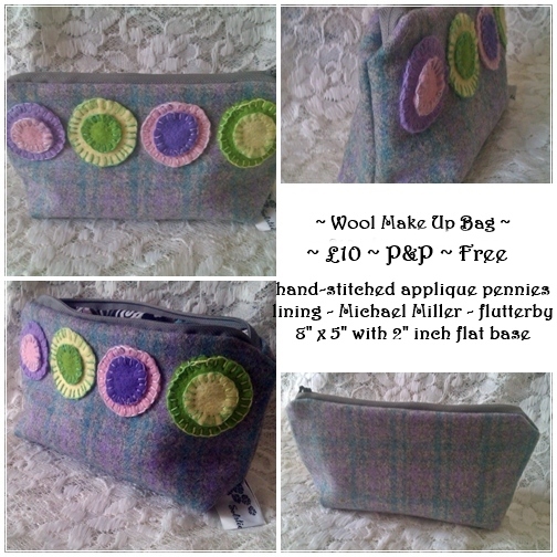 wool make up bag